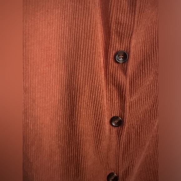 Corduroy rust color women’s shacket - Picture 2 of 2